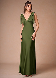 Vestido Verde Oliva Largo Rosalba image5