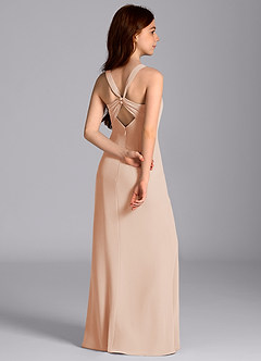 Azazie Mero Junior English Rose Mermaid Pleated Chiffon Dress image7