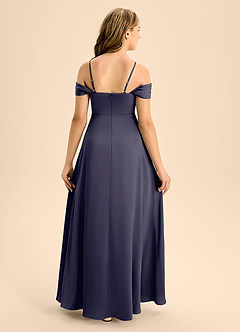 Azazie Anselie Junior Stormy A-Line Off the Shoulder Stretch Satin Dress image2