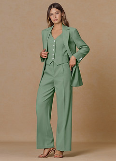 front Rowan Matcha Refined Weave Performance 2-Piece Suit