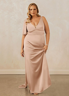 Christian Siriano Bridal for Azazie 1011 Bridesmaid Dresses English Rose Mermaid Bow Stretch Satin Dress image16