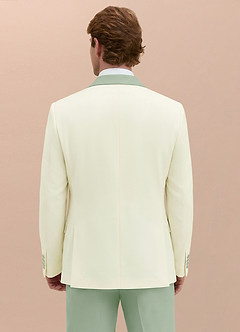 front Adrian Dusty Sage Shawl Lapel Structured Stretch 3-piece Tuxedo Suit