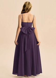 Azazie Bear Junior Plum A-Line Pleated Chiffon Dress image2