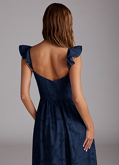 Evelyn Navy Corset Maxi Dress image2