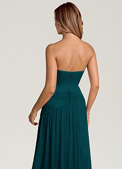 Azazie Tierney Bridesmaid Dresses Pine A-Line Strapless Chiffon Convertible Dress image5
