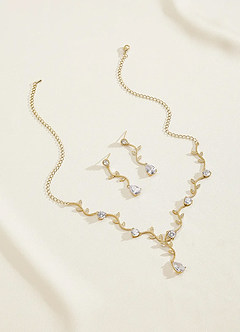 Wavy Crystal Vine Jewelry Set
