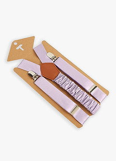 front Matching Color Boy's Matte Satin Suspenders