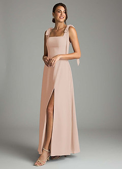 Azazie Debra Bridesmaid Dresses English Rose A-Line with Pockets Chiffon Convertible Dress image8