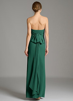 Azazie Ailanie Bridesmaid Dresses Emerald Mermaid Strapless Chiffon Dress image2