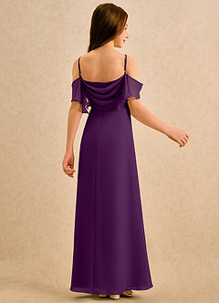Azazie Pippy Girls Formal Flower Girl Dresses Grape A-Line Sweetheart Neckline Chiffon Dress image2