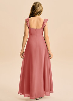 Azazie Mavie Junior Antique Rose A-Line Ruched Chiffon Dress image2