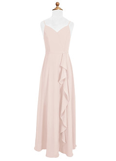 Azazie Naeem Junior Rose Petal A-Line Ruched Chiffon Dress image4