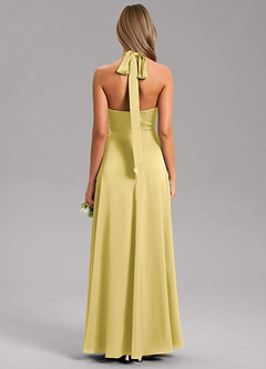 Azazie Tracie Probar vestidos en casa Vestido de Bronceador de Satén Elástico de Corte en A con Corte Lateral image2