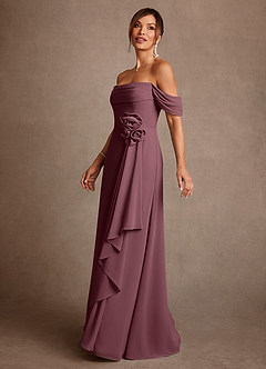 Azazie Amherst vestidos de madre de la novia Vestido de Sangrado de Gasa de Corte en A con Vestidos sin tirantes image4