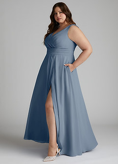 Azazie Karina Bridesmaid Dresses Twilight A-Line Pleated Chiffon Dress image8