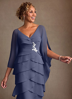 Azazie Arabinda Klänningar till brudens mor Klä Tubklänning i Chiffong Rynkad Stormig image5