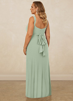 Christian Siriano Bridal for Azazie 1010 Final Sale Agave Mermaid Bow Luxe Knit Dress image11