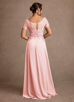 Azazie Alva vestidos de madre de la novia Vestido de Rosa Rubor de Encaje de Corte en A image3