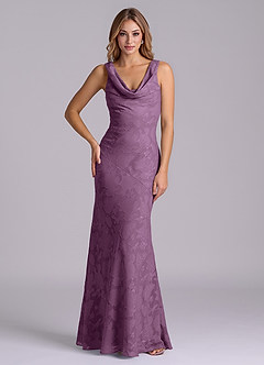 Azazie Rylina Final Sale Wisteria Mermaid Floral Burnout Dress image1
