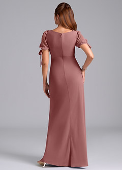 Azazie Pheby Bridesmaid Dresses Desert Rose A-Line Pleated Chiffon Dress image6