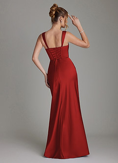 Azazie Agustina Robes de demoiselle d'honneur Robe Sirène en Satin extensible Corset Grenade image2