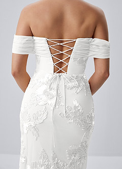 Berenice Weiß Stretch-Maxikleid aus 3D-Blumenspitze image8