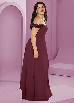 Barbie ♥ Azazie 신부 들러리 드레스 로제트 오프숄더 쉬폰 A라인 드레스 image15