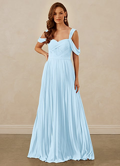 Christian Siriano Bridal for Azazie 1013 Bridesmaid Dresses Sky Blue A-Line Off the Shoulder Chiffon Dress image8