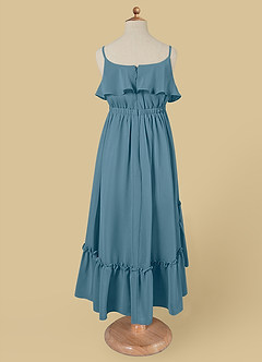 Azazie Karmen Flower Girl Dresses Bermuda A-Line Ruched Chiffon Dress image7