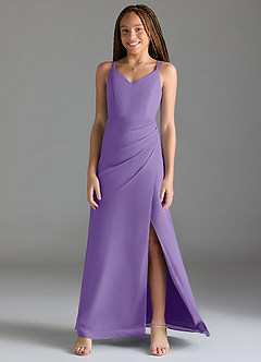 Azazie Leo Junior Tahiti Mermaid Pleated Chiffon Dress image1