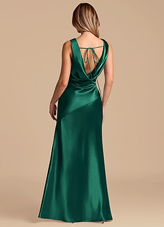 Azazie Rylina Abiti da Damigella Abito Sirena in Raso Metallizzato Smeraldo image6