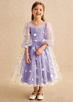 Azazie Elowen Flower Girl Dresses Tahiti A-Line Sweetheart Neckline Lace Dress image5