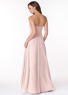 Azazie Arabella Allure Brautjungfernkleider Wandelbar A-Linie Herzausschnitt Chiffon Kleid Zartrosa image2
