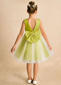 Azazie Esme Robe Demoiselle D'honneur Fillette Robe Princesse en Tulle Arc Citronnelle image1