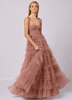 Barbie ♥ Azazie Bridesmaid Dresses Cedar Rose A-Line Sweetheart Neckline Tulle Dress image3
