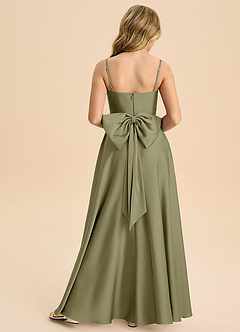 Azazie Bear Junior Pistachio A-Line Sweetheart Neckline Stretch Satin Dress image2