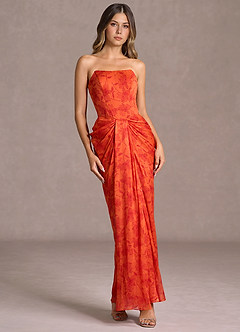 Capucine Tangerine Maxi Dress image3