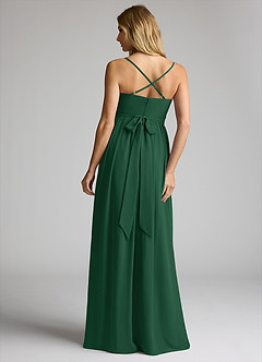 Azazie Llana Maternity Bridesmaid Dresses A-Line Chiffon Floor-Length Dress image2