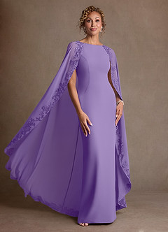 Azazie Artemisia vestidos de madre de la novia Vestido de Tahití de Gasa de Corte Recto con Encaje image5