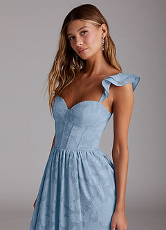 Candice Bleu Brumeux Robe longue corset image3