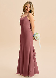 Azazie Lioren Junior Robe Sirène en Mousseline de soie Arc Améthyste image2