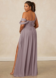 Christian Siriano Bridal for Azazie 1014 Bridesmaid Dresses Dusk A-Line Off the Shoulder Chiffon Dress image11