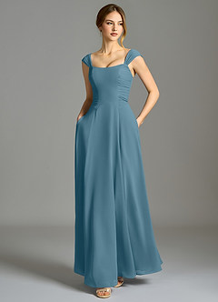 Azazie Oasis Bridesmaid Dresses Bermuda A-Line with Pockets Chiffon Dress image6