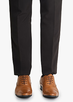 front Herren-Oxfords aus Leder mit Cap Toe