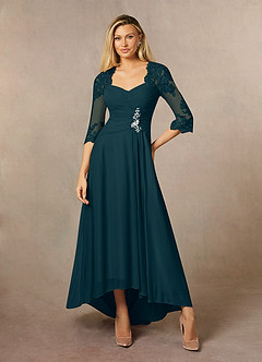 Azazie Anne Mother of the Bride Dresses Pine Sheath Sweetheart Sequins Lace Dress image4