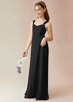 Azazie Denice A-Line Chiffon Floor-Length Junior Bridesmaid Dress image3