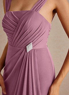 Azazie Clinton Mother of the Bride Dresses Vintage Mauve A-Line Pleated Mesh Dress image8