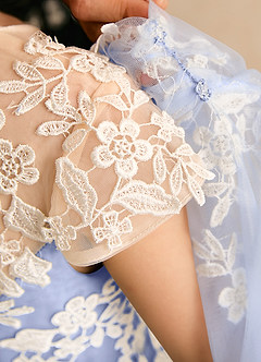 Azazie Dandelion Robe Demoiselle D'honneur Fillette Robe Princesse en Dentelle Eis image8