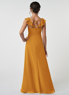 Azazie Amada Junior Jurk van Chiffon met A-Lijn Ruches Boterbabbelaar image2