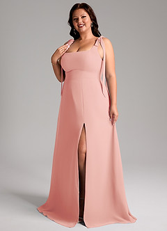 Azazie Debra Bridesmaid Dresses Rosette A-Line with Pockets Chiffon Convertible Dress image11